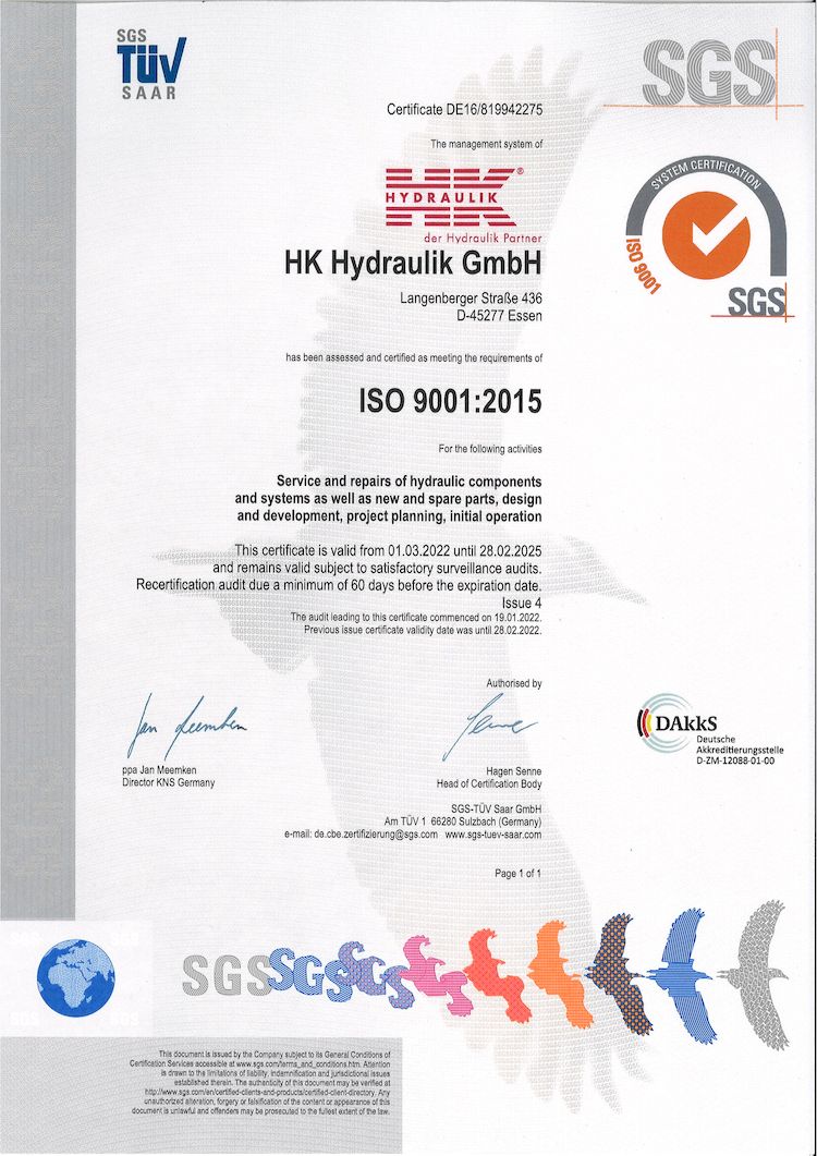 ISO Zertifikat